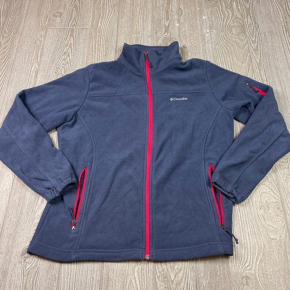 COLUMBIA Fleece Full Zip Lightweight Athletic Jacket - Picture 1 of 12
